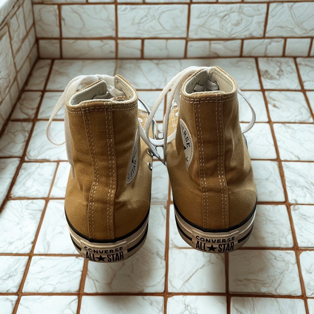 CONVERSE Chuck Taylor All Star Women’s Shoes High Top Mustard Tan Sneakers 9 - Picture 4 of 12